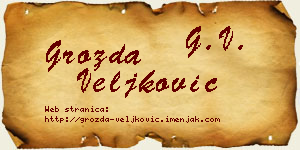 Grozda Veljković vizit kartica